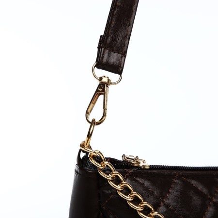 Bag Baget with lightning, brown color-5