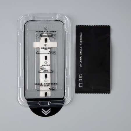 Protective glass for the iPhone 14 Pro, with a frame for installation, full glue, 9h, 0.33 mm-1