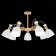 Ceiling EVOLUCE lamp. Sle103802-07. Balcamo. 7x60 watts, E27, 75x75x45 cm, color light wood, white