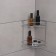 Bathroom shelf for the bathroom 2-tier slim, 18 × 25 × 25 cm, color chromium