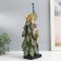 Polystone souvenir "Peacock with green gray feathers, sapphire on a branch" 13.5x9x36 cm