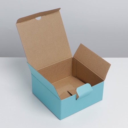 Gift folding box, packaging, Tiffany, 15 x 15 x 7 cm-6
