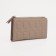 Women's wallet on the button, beige color