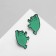 Set of icons (2 pcs.) “Frogs”, green color in black metal