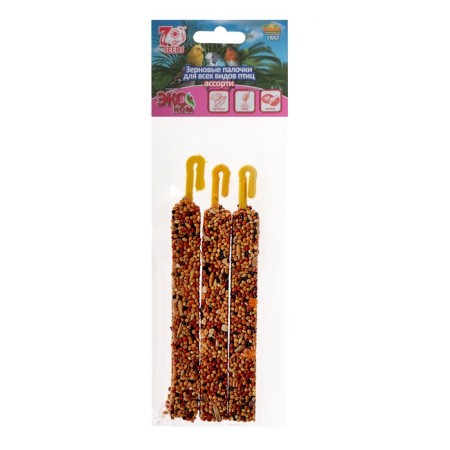 SEVEN SEEDS sticks economy for birds, vitamins/nut/apricot, 3 pcs, 75 g