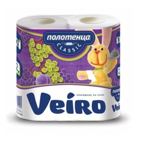 Paper towels Veiro Classic, White, 2 layers, 2 rolls