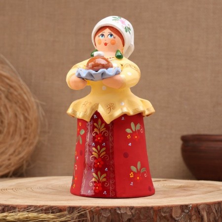 Kovrovsky toy "Baryshnya with bread and salt", ceramics-1