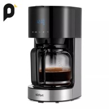 Coffee machine KitFort KT-7297, Capilular, 900 W, 1.5 l, silver-black