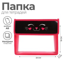 A5 notebook folder (230 x 190 x 50 mm), with Velcro valve, plastic/textiles, calligrata, 