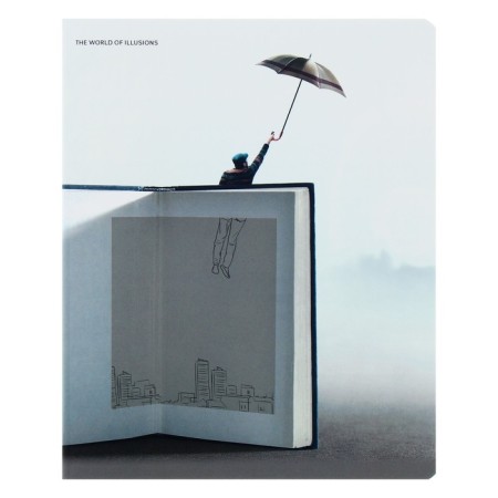 Notebook of 48 sheets in the cage on the paper clip "Visual Deception", the cover shaky cardboard, matte lamination, mix-6