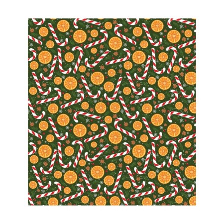 A set of napkins for setting the table "Orange and caramel canes", rectangular, size 32x46 cm, 4 pcs-1