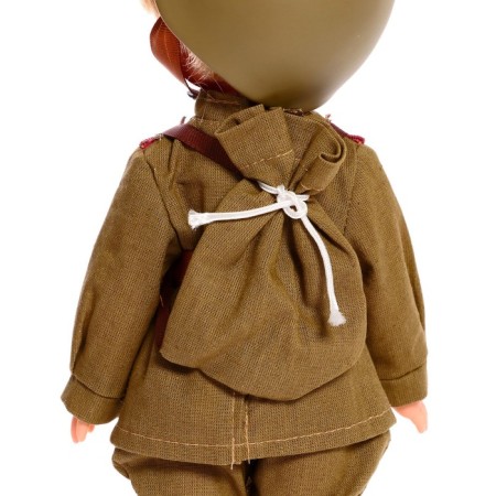 Doll "Infantryman with a helmet", 30 cm-5