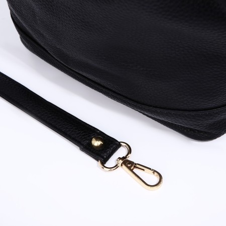 Cross-Body bag on puff, black color-4