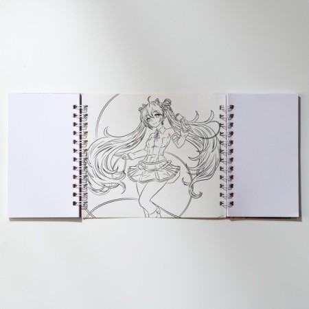 Double notebook on the crest, soft cover, size 15x12cm, 48 liters of “anime”-3