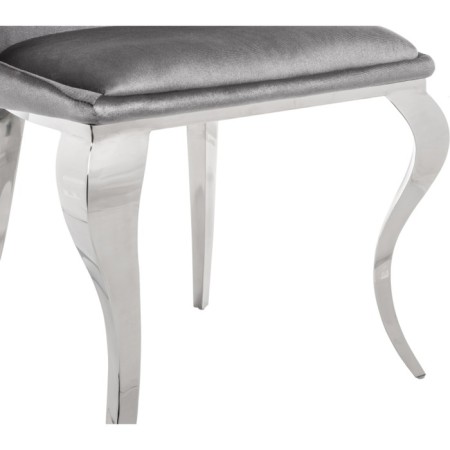 SHEET on the metal frame Erica metal/fabric, chrome/gray 60x57x79 cm-7