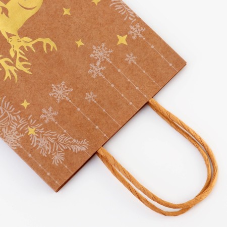 Crafts with gold embossing, round handle, "New Year" 15 x 21 x 8 cm, 120 g-2