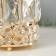Summary metal, glass for 1 candle "rectangles and circles" gold 15.3x11x11 cm