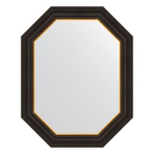 Mirror in a baguette frame, a black tree with gold 71 mm, 58x73 cm