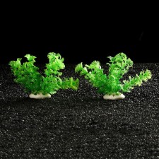 The artificial aquarium bush, 10 cm, green