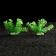 The artificial aquarium bush, 10 cm, green