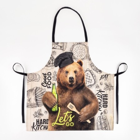 Apron "Ethel" Bear 73x71 cm, 100% cotton, reps 210 g/m2-3