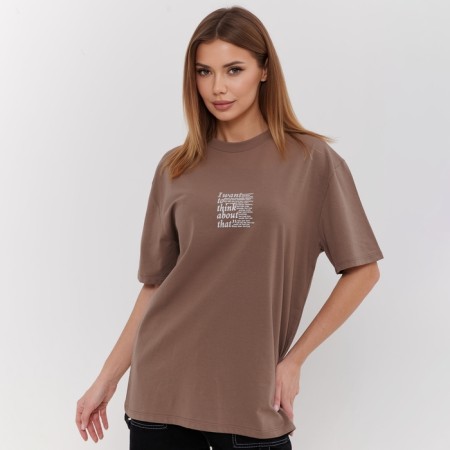 T-shirt female, light brown, size One size (42-46)