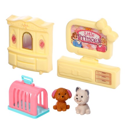 House for dolls "Winter Palace" with a doll, pets and accessories-19