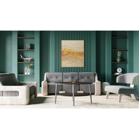 Journal table "El", with glass SZH-01, 900 × 600 × 480 mm, color of wenge
