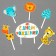 Decoration for the cake "Happy Birthday. Animals"