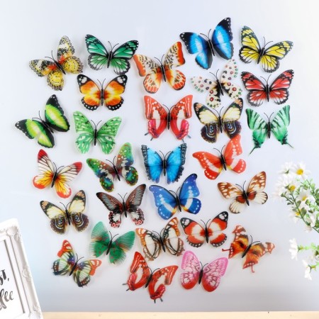 Magnet Plastic "Butterfly shines in the dark" 9 cm mix