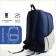 School backpack, 2 lightning departments, 3 pockets, gray/blue color