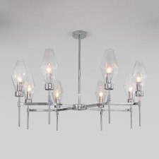 EUROSVET PRISM ceiling lamp 60143/8, E14, 8x60W, 900x900x680 mm, chromium color