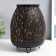 Summary Metal for 1 candle "Arab night" Black with gold 22x15.5x15.5 cm