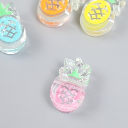 Busina Plastic "Summer breeze. Pineapple" Gloss Mix 1.5x2.3x0.9 cm-2