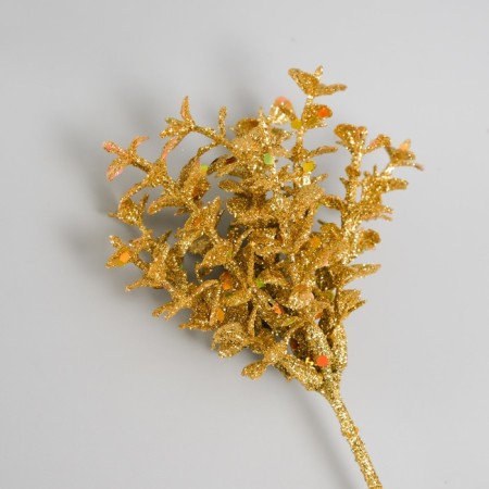 Decorative bouquet "Flower" length 22 cm, gold-2