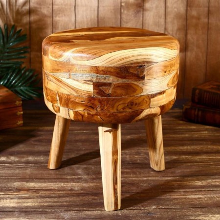 Interior table "Indonesian style" 46x40 cm, tick tree-1