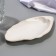 Ceramic plate "Sea shell", 9 x 19 cm white, white color