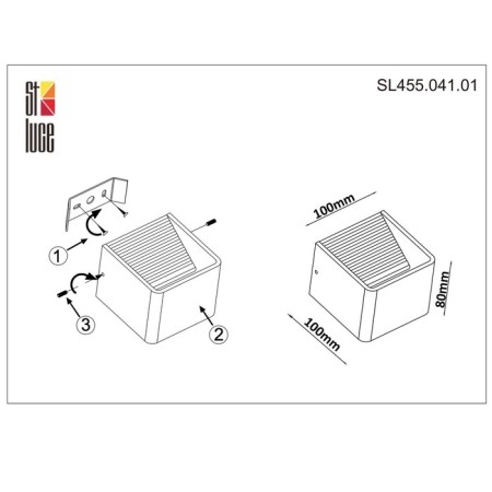 Wall lamp ST LUCE. SL455.041.01. 1x6 W, LED, 3000K, 213 LM, 10x8 cm, black color-9