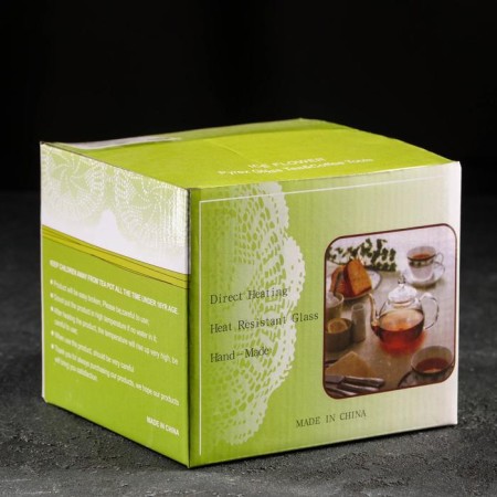 Glass teapot with metal sieve "Maria", 400 ml-2