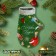 Glass Serving shares "Mitten. Happy New Year ", 22.5 × 14 cm, green color