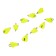 Cargo bullet-excentric stained collapsible Yaman 10 pcs., 4 g, yellow