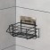 Velcro shelf, 24 × 14 × 10 cm, black color