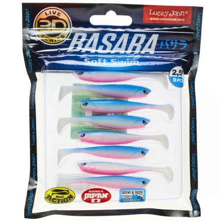 Vibro -highs LJ 3D Series Basara Soft Swim 2.5in (06.35)/PG05 8pcs.-2