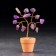 Souvenir in a pot "Wisdom tree. Amethyst", natural stone, 9 x 3.5 cm