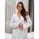 Women's waffle bathrobe Pandahug ORNELLA, size 48-50, white color