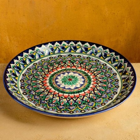 Largan Rishtan ceramics "Patterns", 36 cm, blue-3