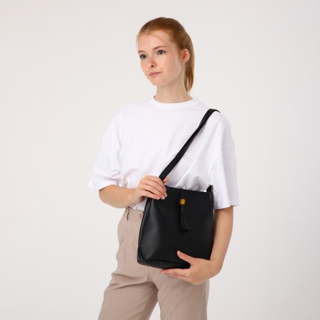 Bag Women's Tout on the valve, black color-7