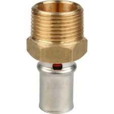 Муфта-пресс STOUT SFP-0001-003416, 3/4" х 16 мм, наружная резьба, латунь