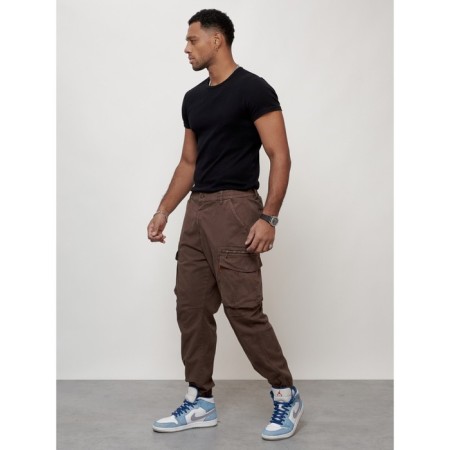 Cargo jeans men, size 44-46, brown color-2