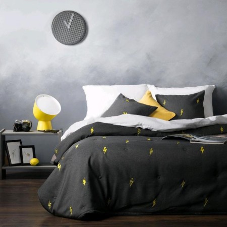 Set "Flash": a bedspread 160 x 220 cm, pillowcases 40 x 40 cm - 2 pcs, wet asphalt